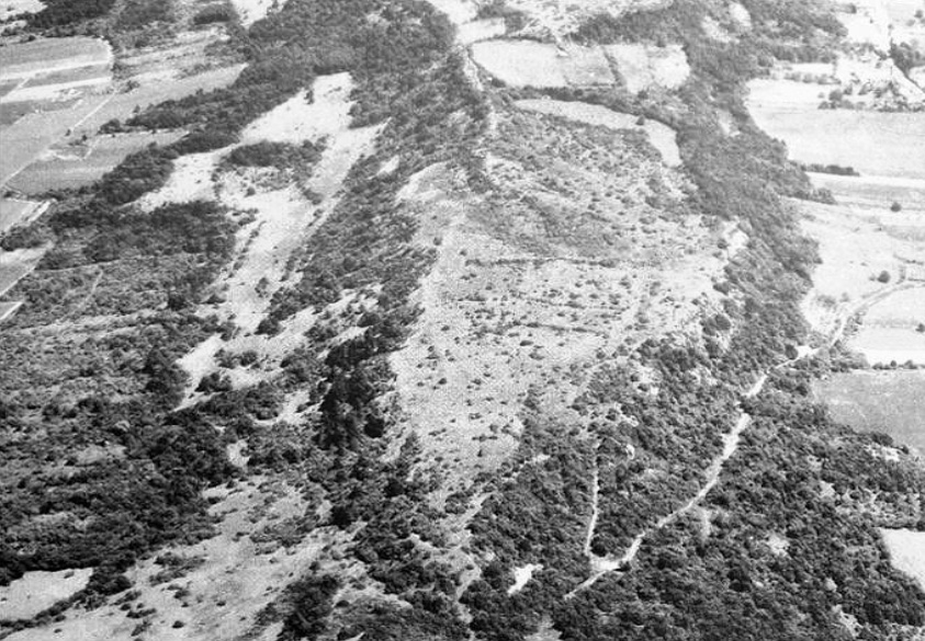 vue aérienne Chassey le Camp - 1968